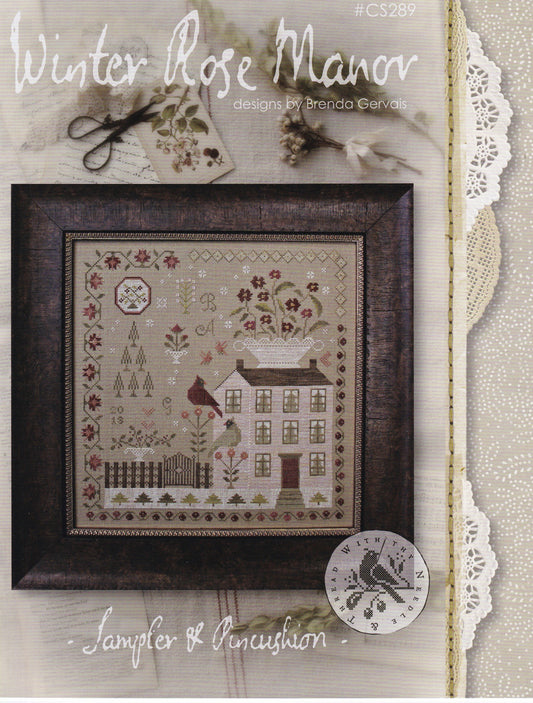 With Thy Needle & Thread Winter Rose Manor CS289 cross stitch pattern