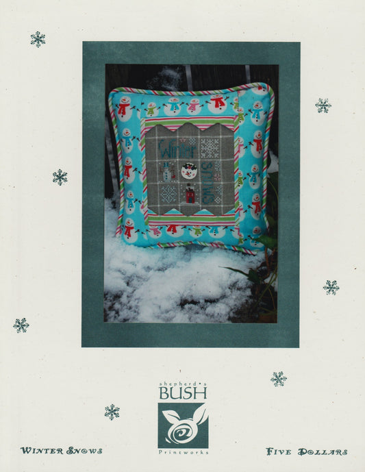 Shepherd's Bush Winter Snows cross stitch pillow pattern
