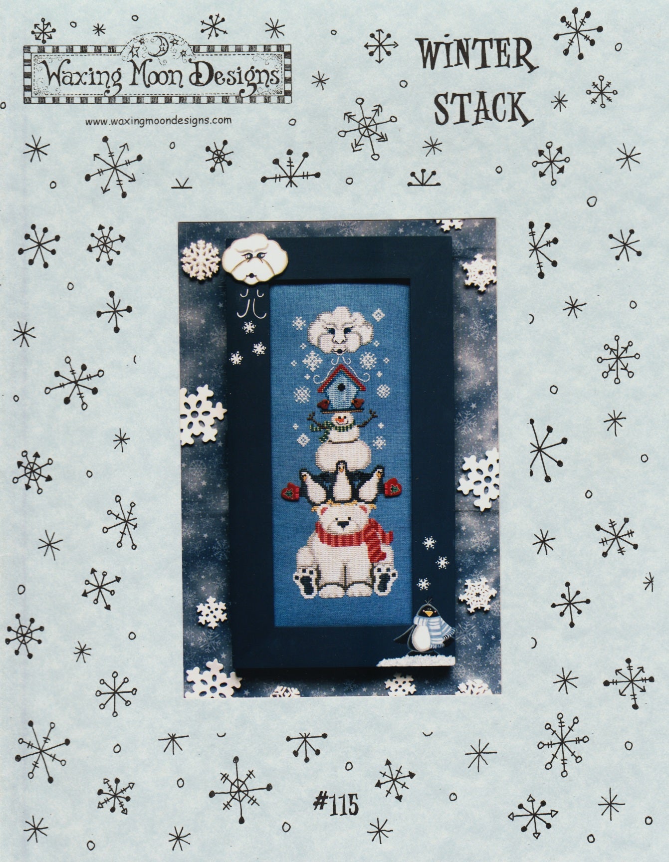 Waxing Moon Winter Stack 115 cross stitch pattern