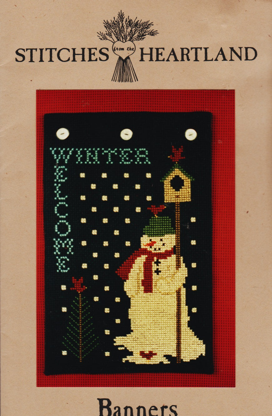 Stitches From The Heartland Winter Welcome Banners cross stitch pattern