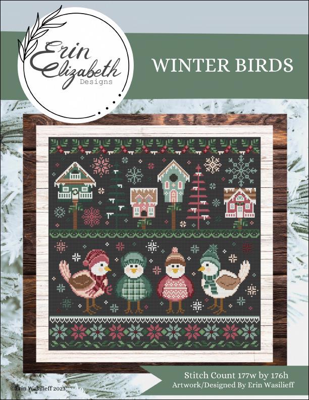 Erin Elizabeth Winter Birds
 cross stitch pattern