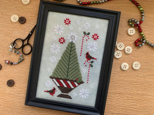 Stitches by Ethel Wintergreen cross stitch christmas tree pattern