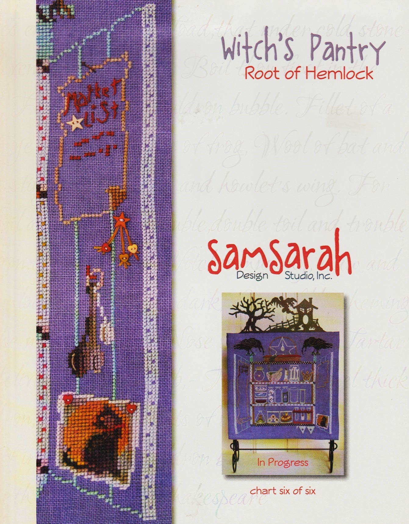 Sam Sarah Witch's Pantry - Root Of Hemlock cross stitch pattern