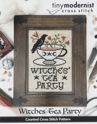 Tiny Modernist Witches' Tea Party TM23-28 halloween cross stitch pattern