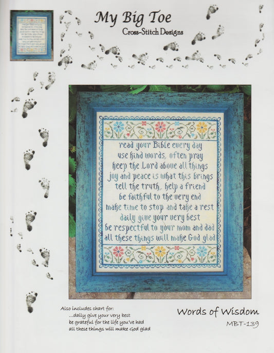 My Big Toe Words of Wisdom MBT-139 religious cross stitch pattern