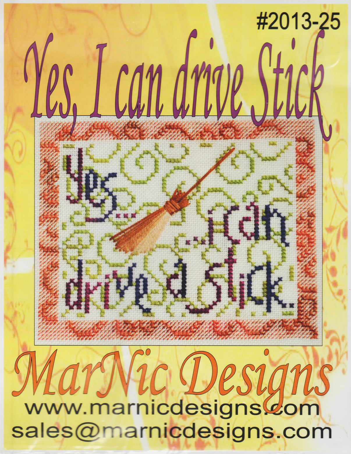 Yes, I Can Drive A Stick pattern – Sandra's Stitch Stash