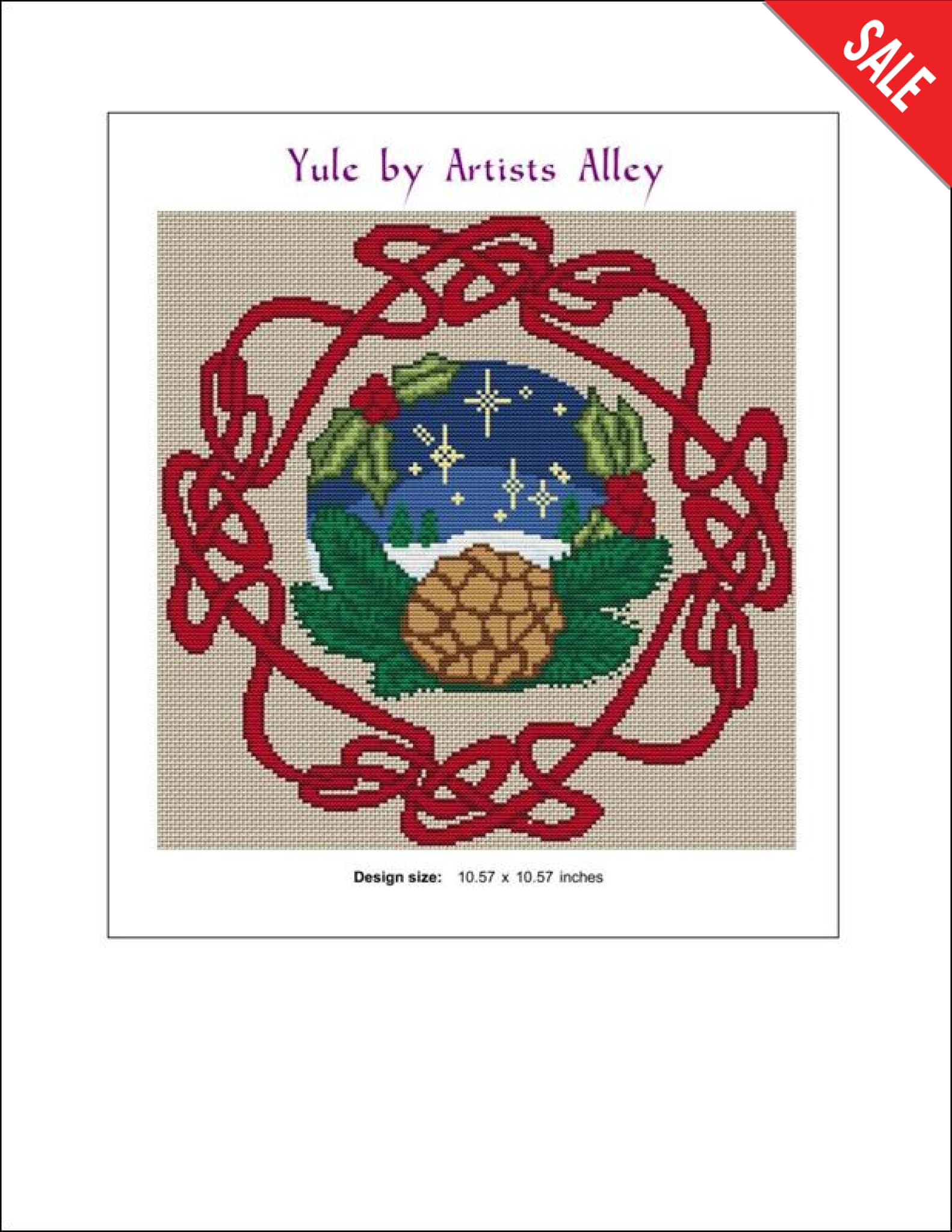 Alley Yule christmas cross stitch pattern