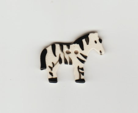 Zebra ceramic button