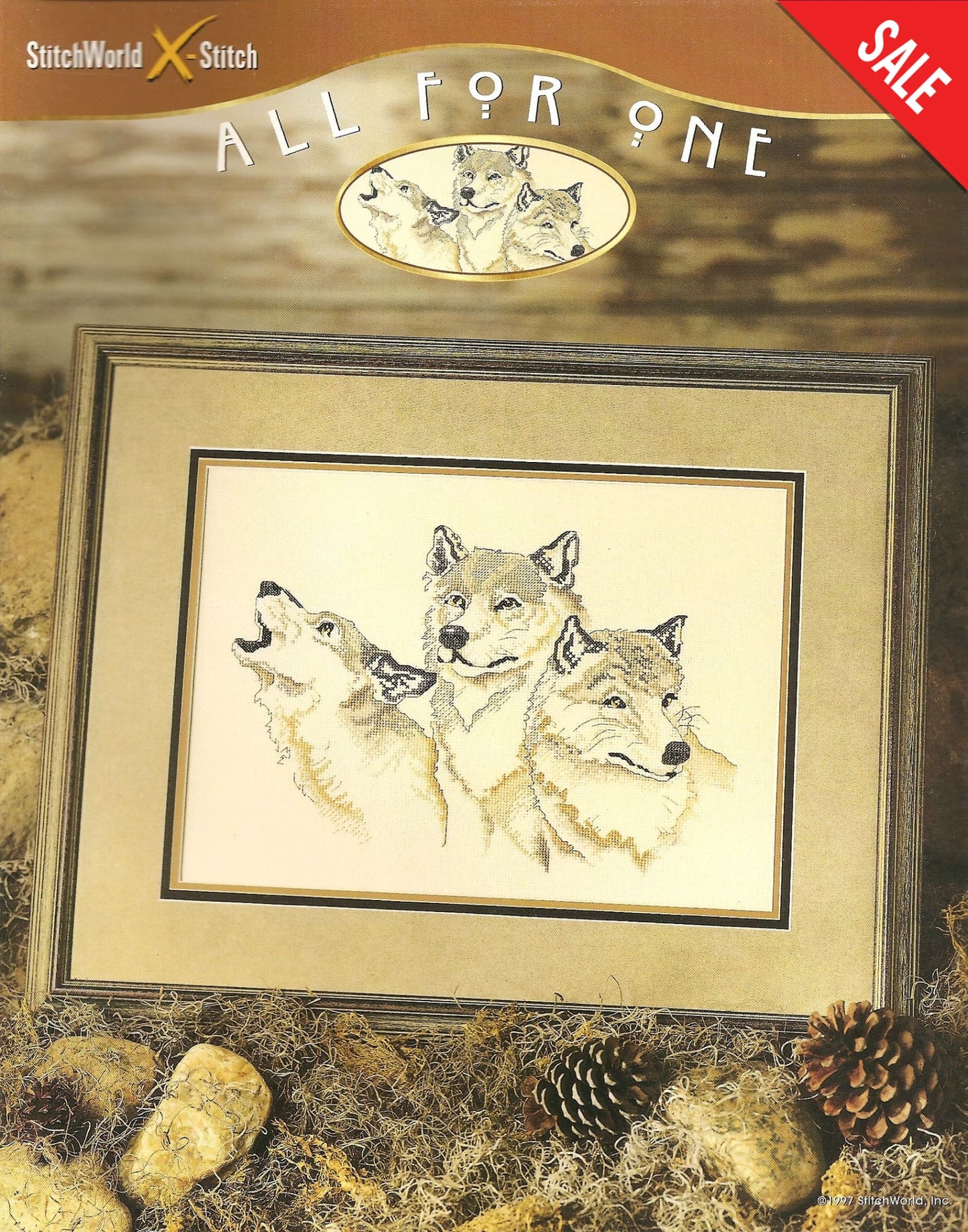 StitchWorld X-Stitch All For One 03-194 wolf cross stitch pattern