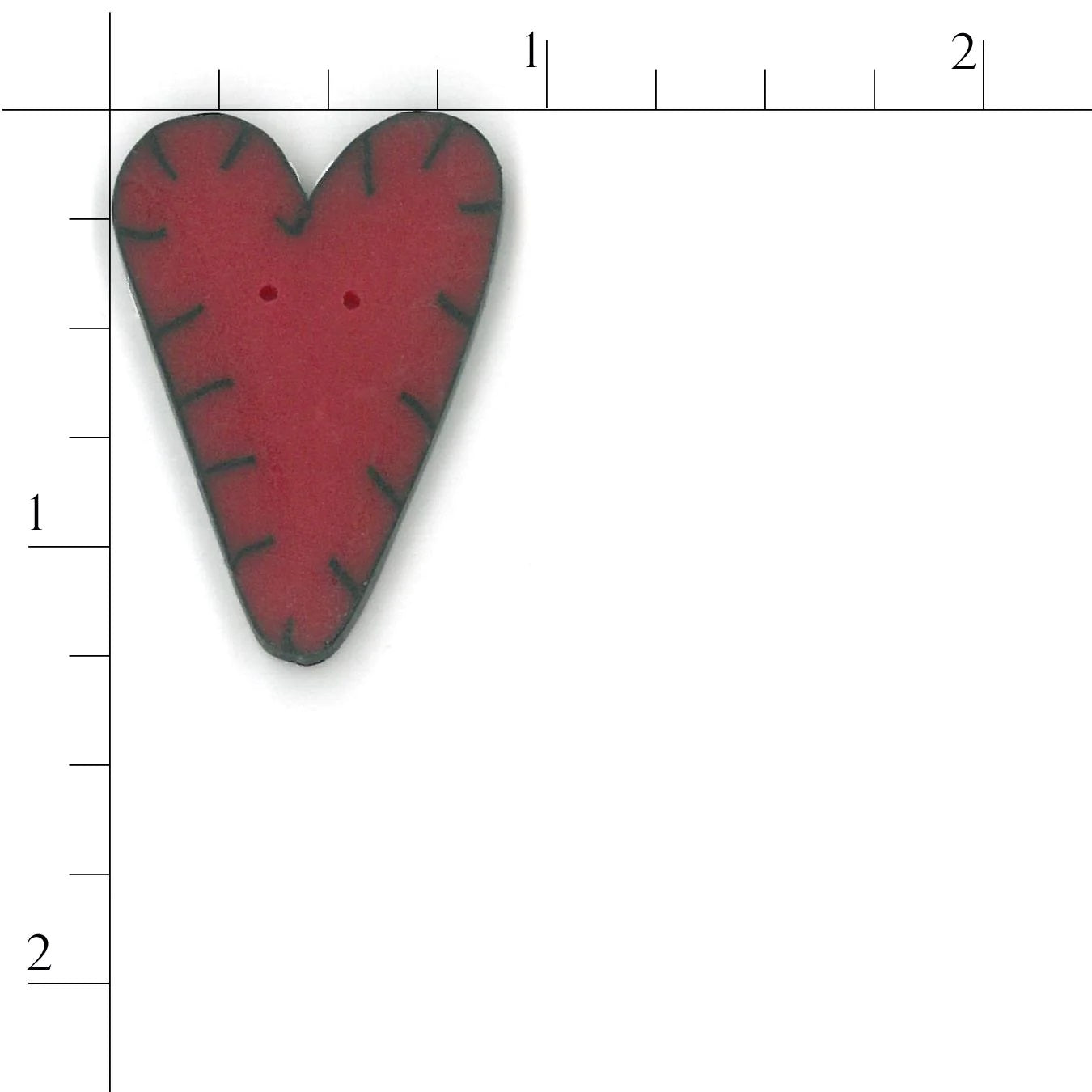 Red Applique Heart AP1000 Buttons