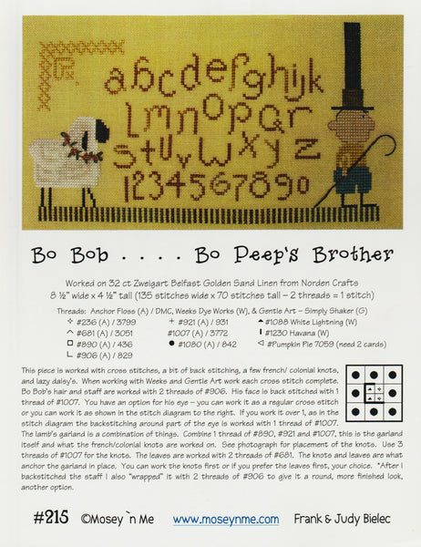 Mosey 'N Me Bo Bob Bo Peep's Brother cross stitch pattern