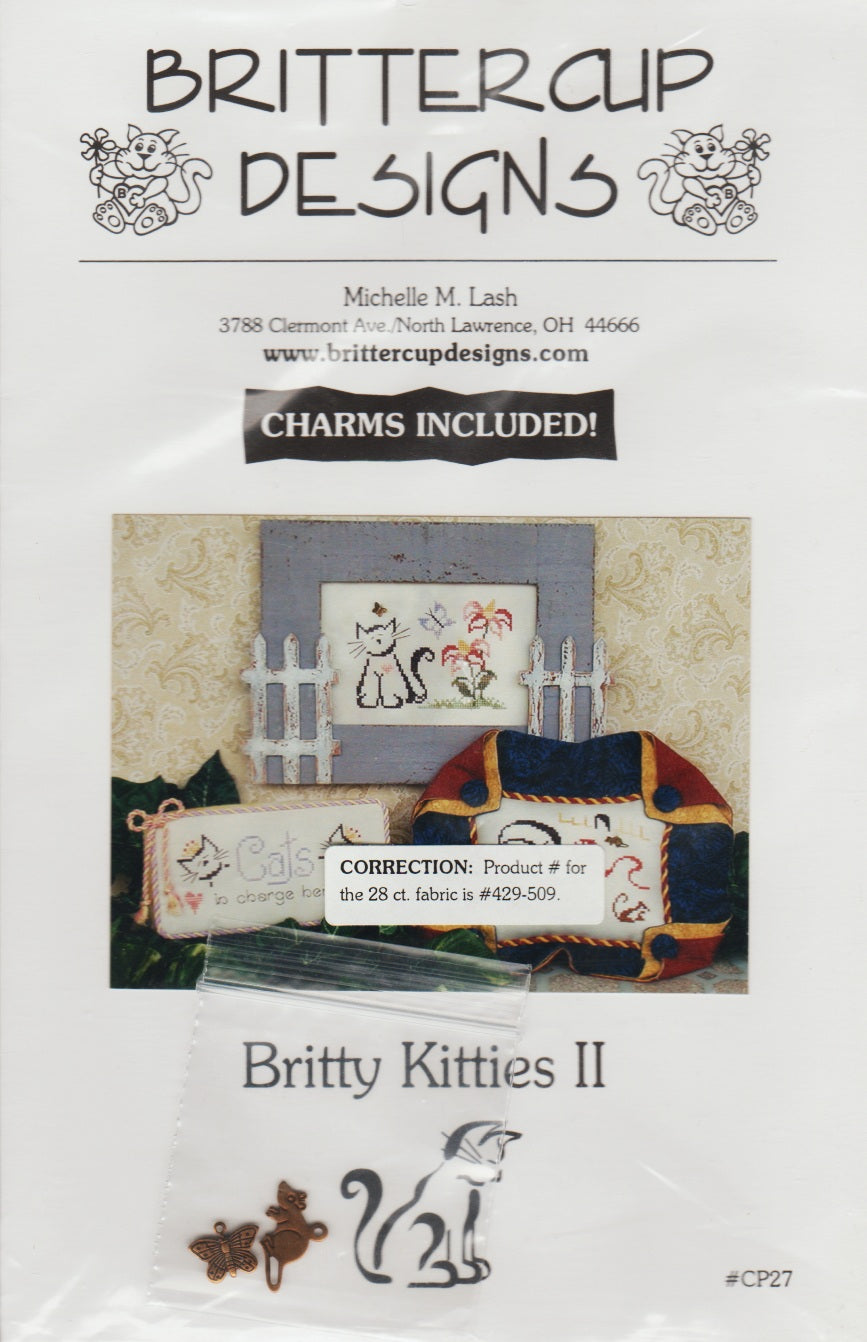Bittycup Designs Britty Kitties II CP27 cross stitch pattern