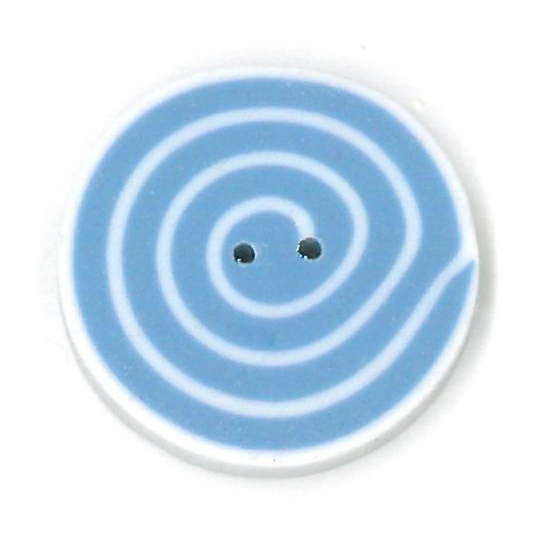 Just Another Button Company Blue & White, BW1005 2-hole flat clay cross stitch button