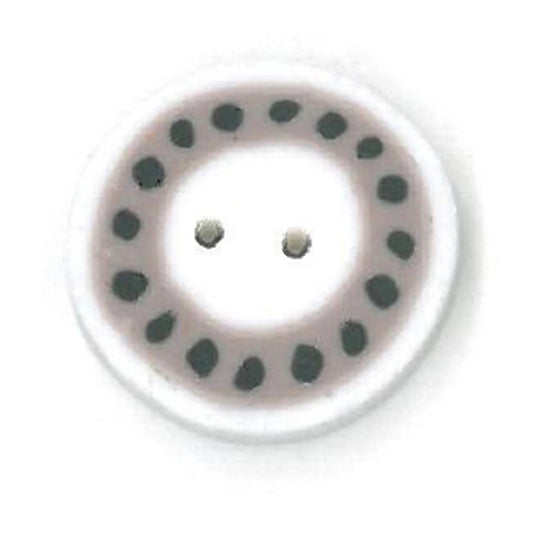 Just Another Button Compnay Johanna, BX1008.T flat clay 2-hole cross stitch button