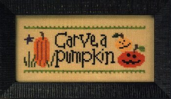 Lizzie Kate Halloween Rules Halloween Rules Carve A Pumpkin F-106 cross stitch pattern