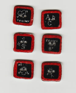 Trena's Trinkets Chalkboards ceramic buttons