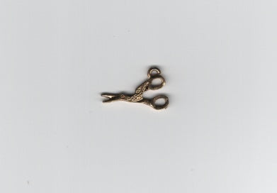 Gold Stork Scissors charm