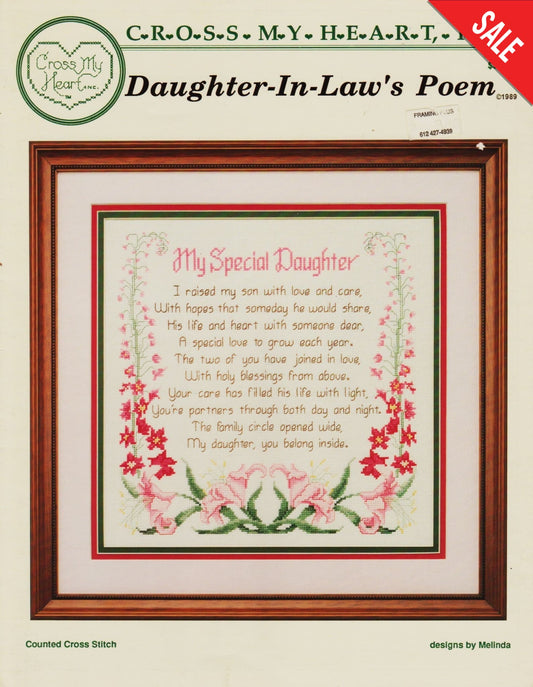 Cross My Heart Daughter-In-Law's Poem CSB-42 cross stitch pattern