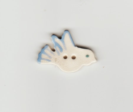 Dove ceramic button