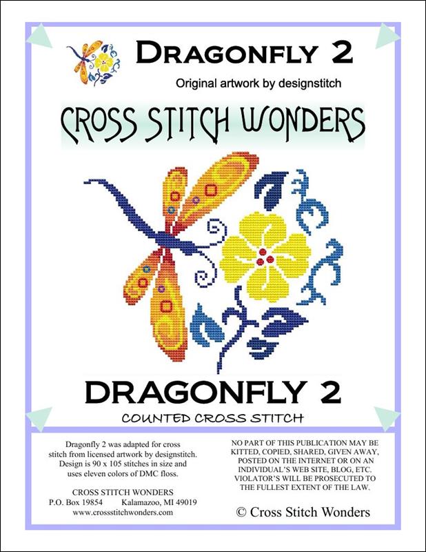 Cross Stitch Wonders Dragonfly 2 cross stitch pattern