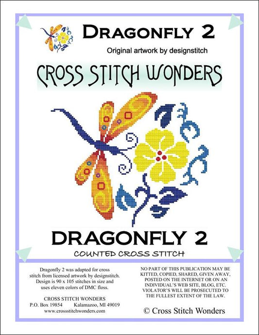 Cross Stitch Wonders Dragonfly 2 cross stitch pattern