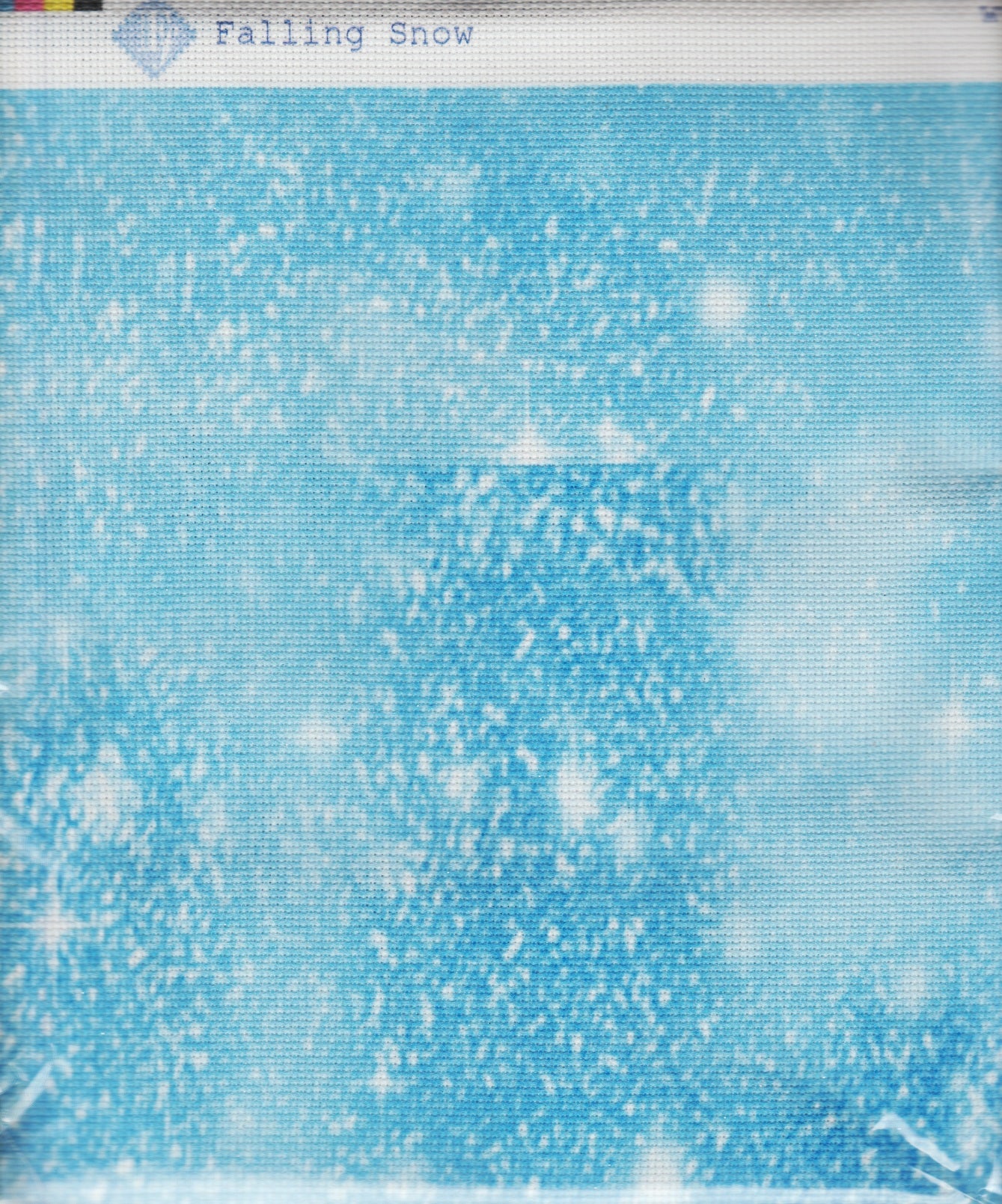 Fabric Flair Over-dyed Falling Snow w/Silver 16ct Aida Fabric for cross stitch