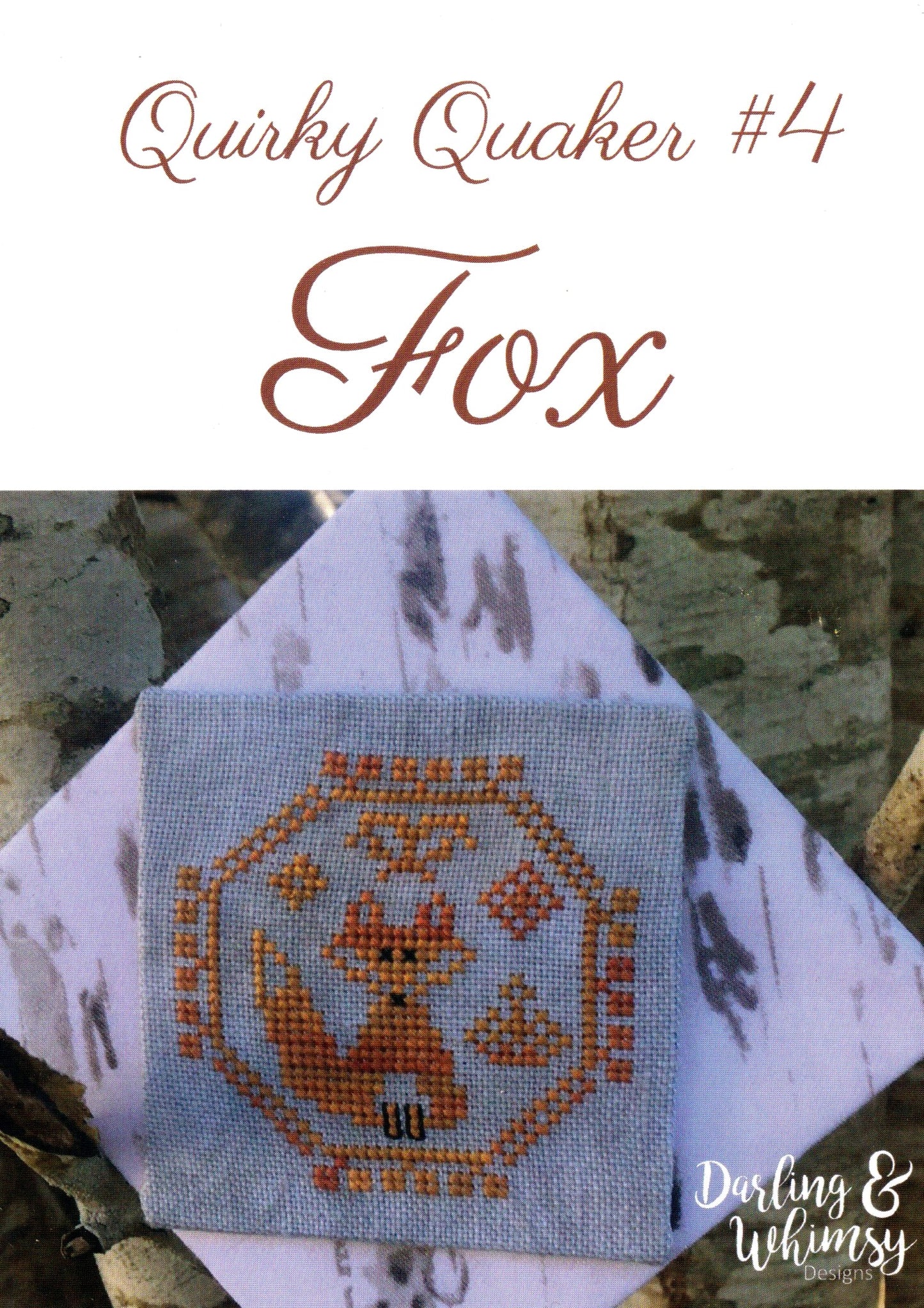 Darling & Whimsy Fox Quaker cross stitch pattern