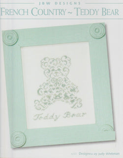 JBW Designs french country teddy bear cross stitch pattern