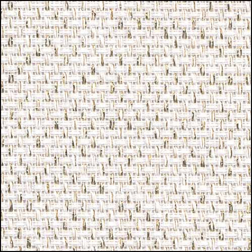 Zweigart Aida 14ct 18x21 Gold/White Metallic cross stitch fabric