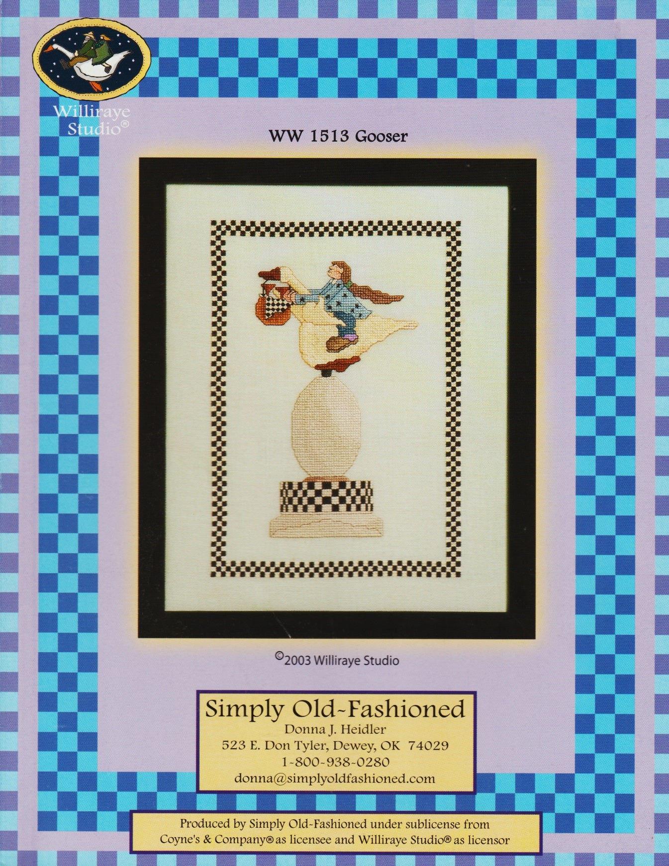 Old Fashioned Gooser WW1513 cross stitch pattern