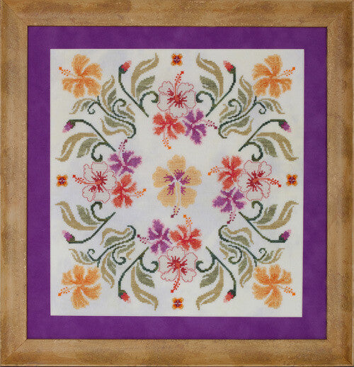 Glendo Place Malvaceae (the Hibiscus Mandala) GP-267 flower cross stitch pattern