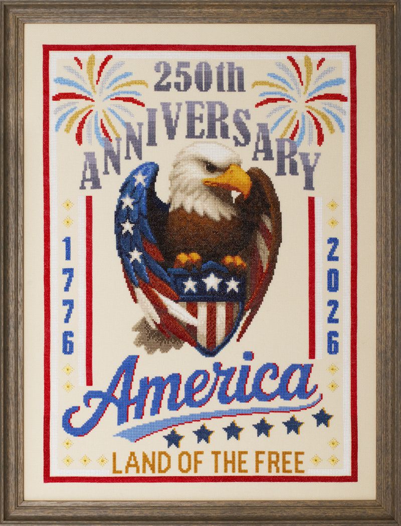 Glendon Place Freedom 250 GP-310 patriotic cross stitch pattern