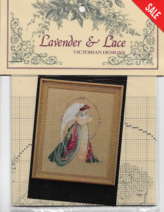 Lavender & Lace Guardian Angel L&L18 cross stitch pattern