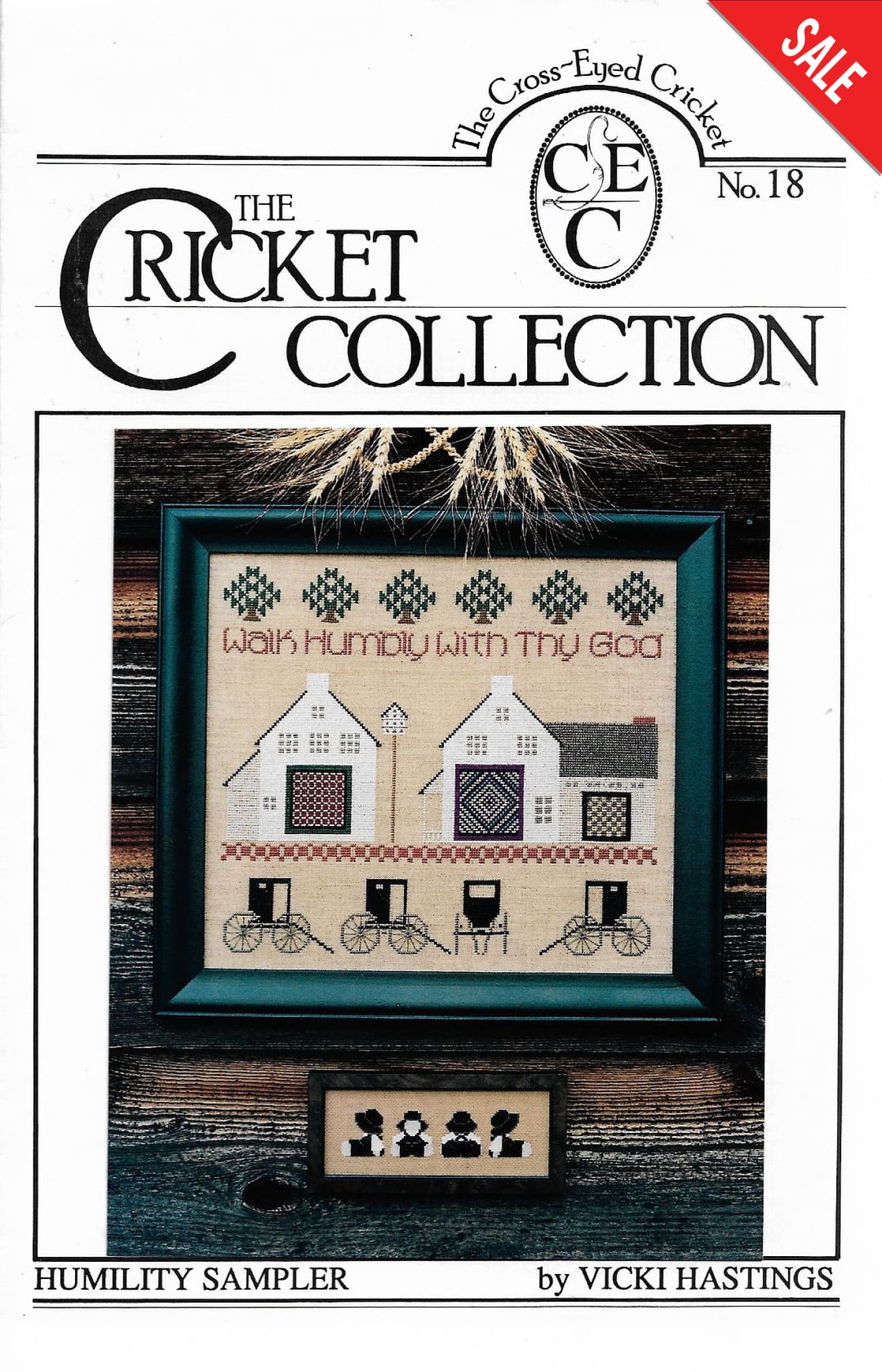 Cricket Collection Humility Sampler CC18 Amish cross stitch pattern