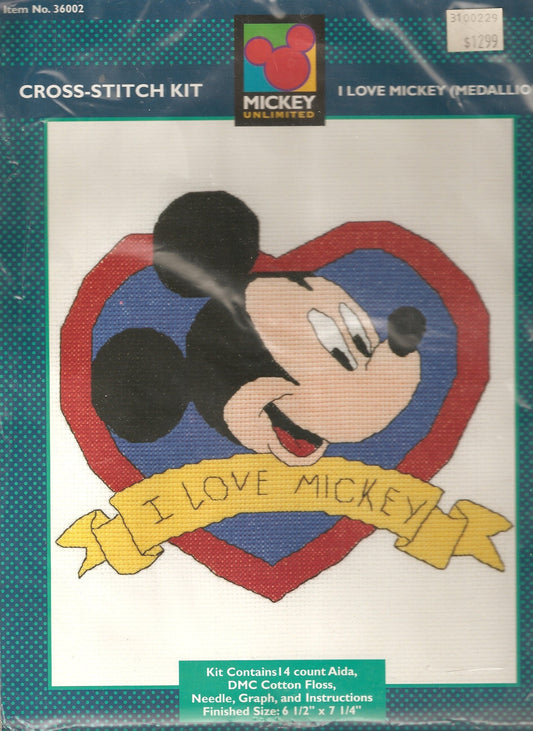Just CrossStitch I Love Mickey 36002 cross stitch kit