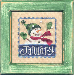 Lizzie Kate Stamp series January, F34 cross stitch pattern