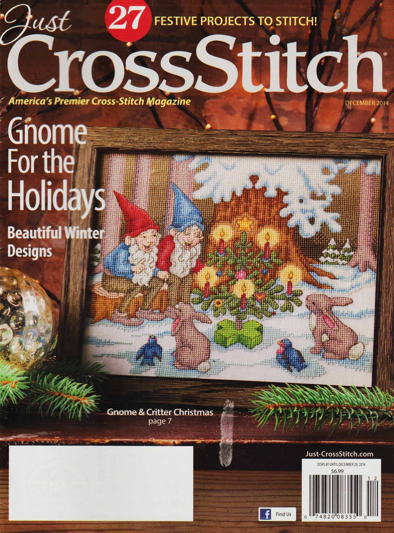 Just CrossStitch December 2014 cross stitch pattern