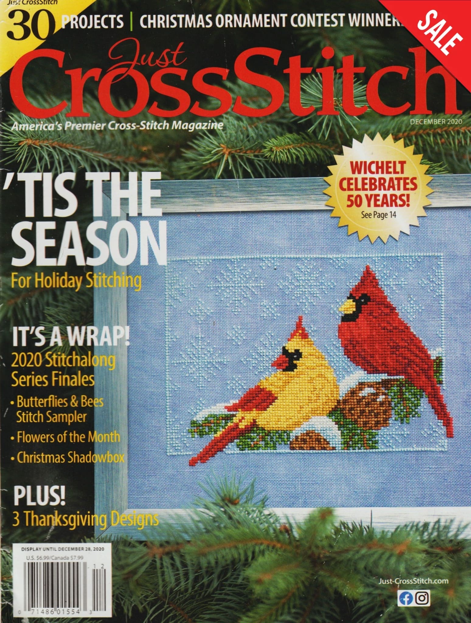 Just CrossStitch December 2020 cross stitch magazine