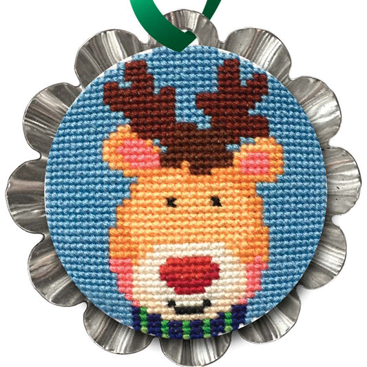 Creative Needle Arts Jolly Reindeer Ornament cross stitch kit