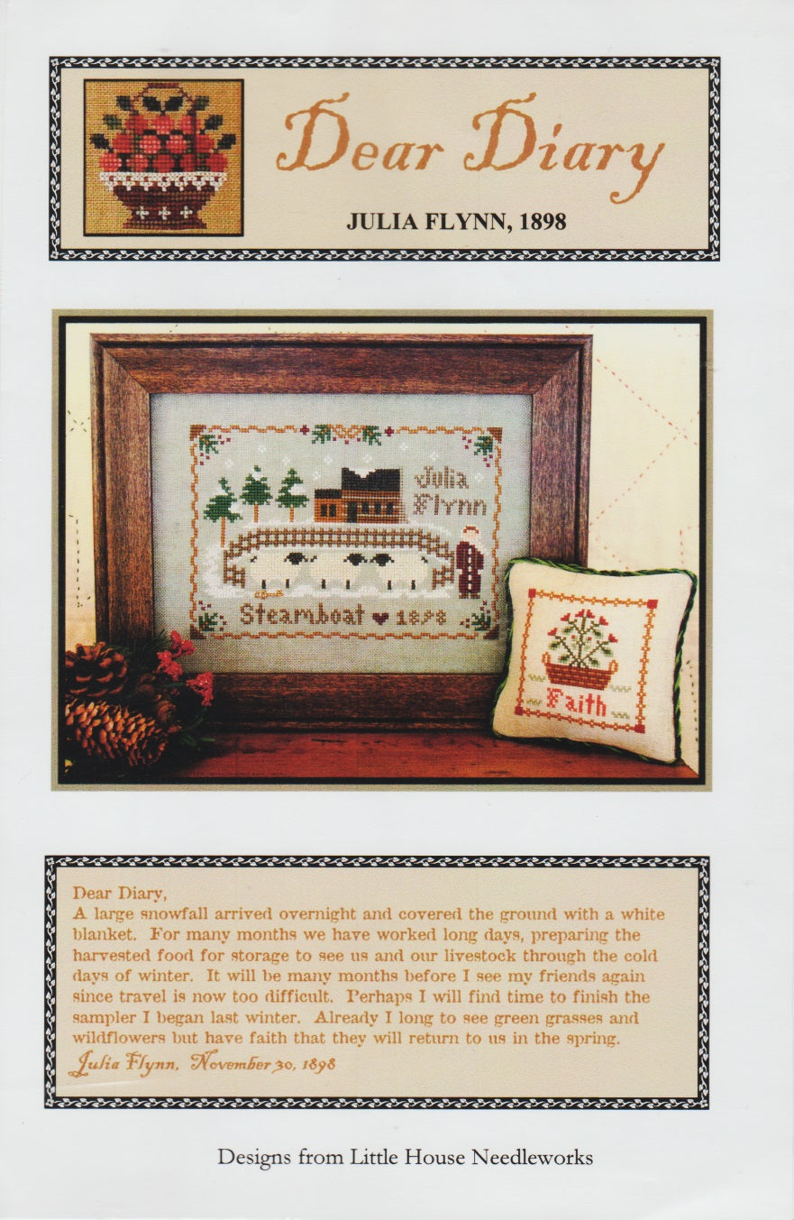 Little House Needleworks Julia Flynn, 1898 cross stitch pattern