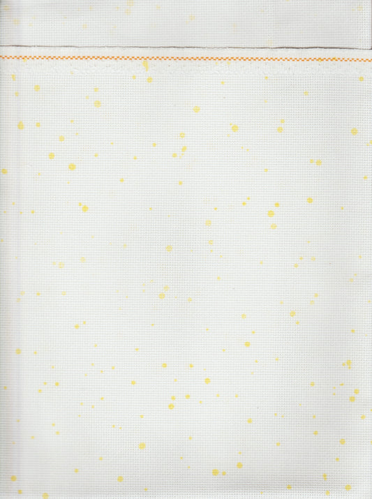 Zweigart Aida 18ct 18x21 Lemon Splash Fabric for cross stitch