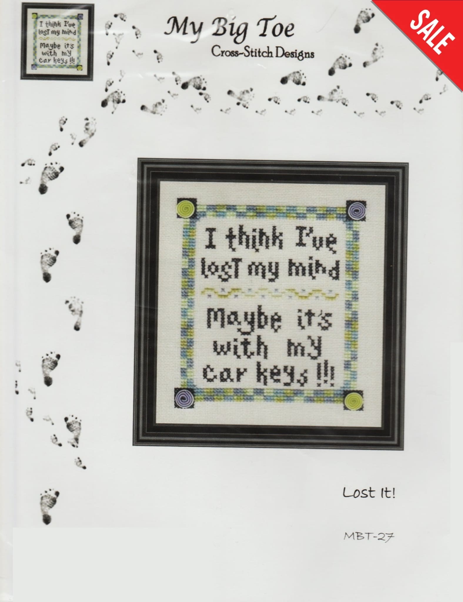 My Big Toe Lost It! MBT-27 cross stitch pattern