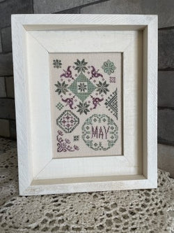 From The Heart May Quaker cross stitch sampler pattern
