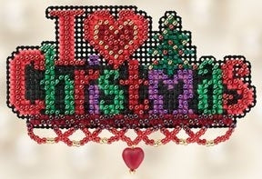 Mill Hill I Love Christmas MH18-2301 beaded cross stitch ornament kit