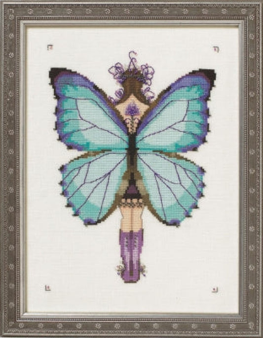 Mirabilia Miss Aurora Morpho NC244 Butterfly Misses cross stitch