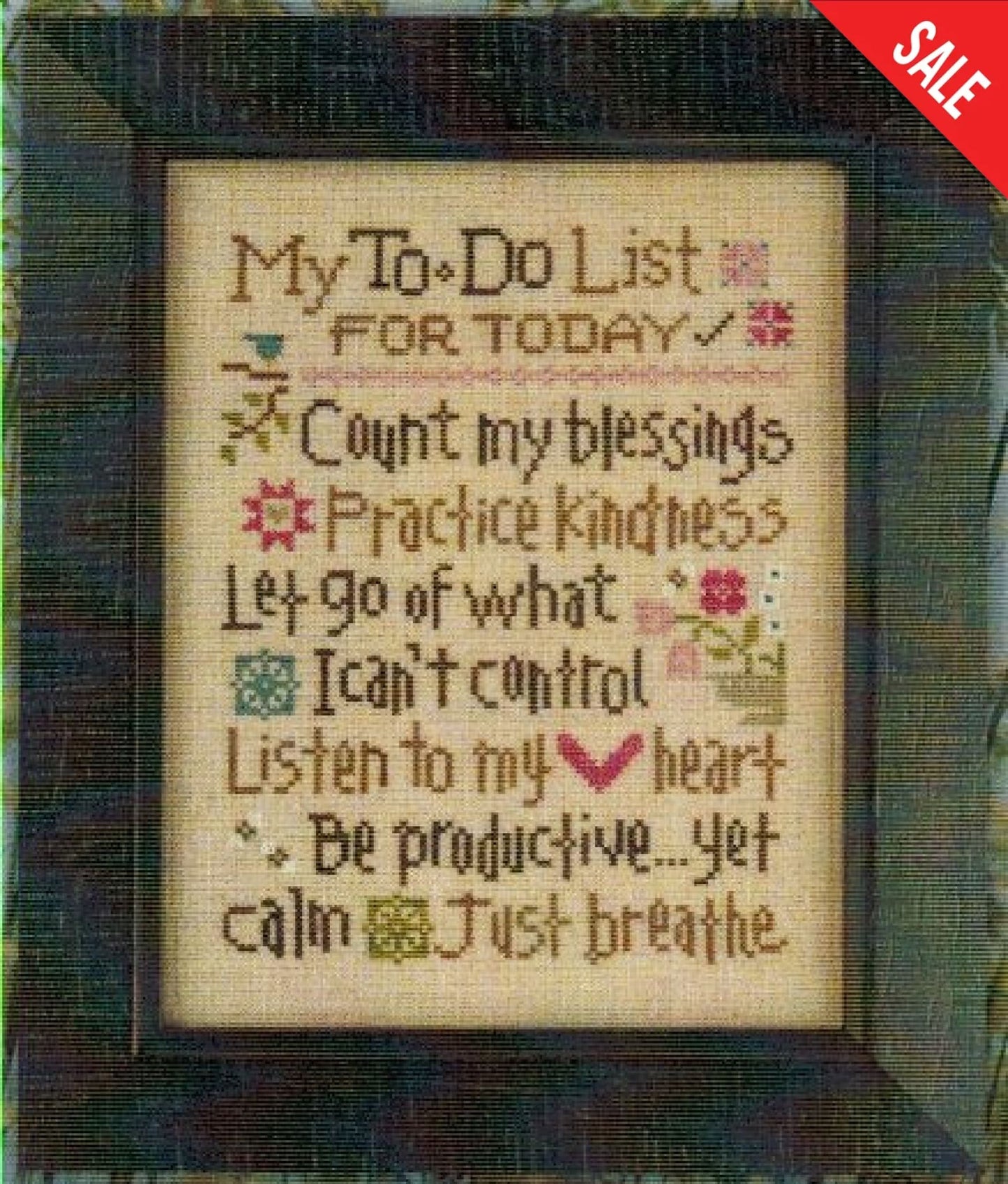 Lizzie Kate My To Do List, LK158 cross stitch pattern