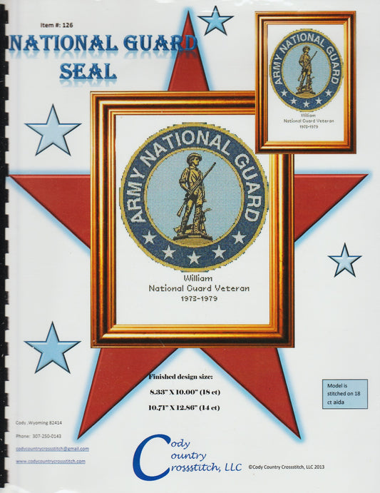 Cody Country National Guard Seal cross stitch pattern