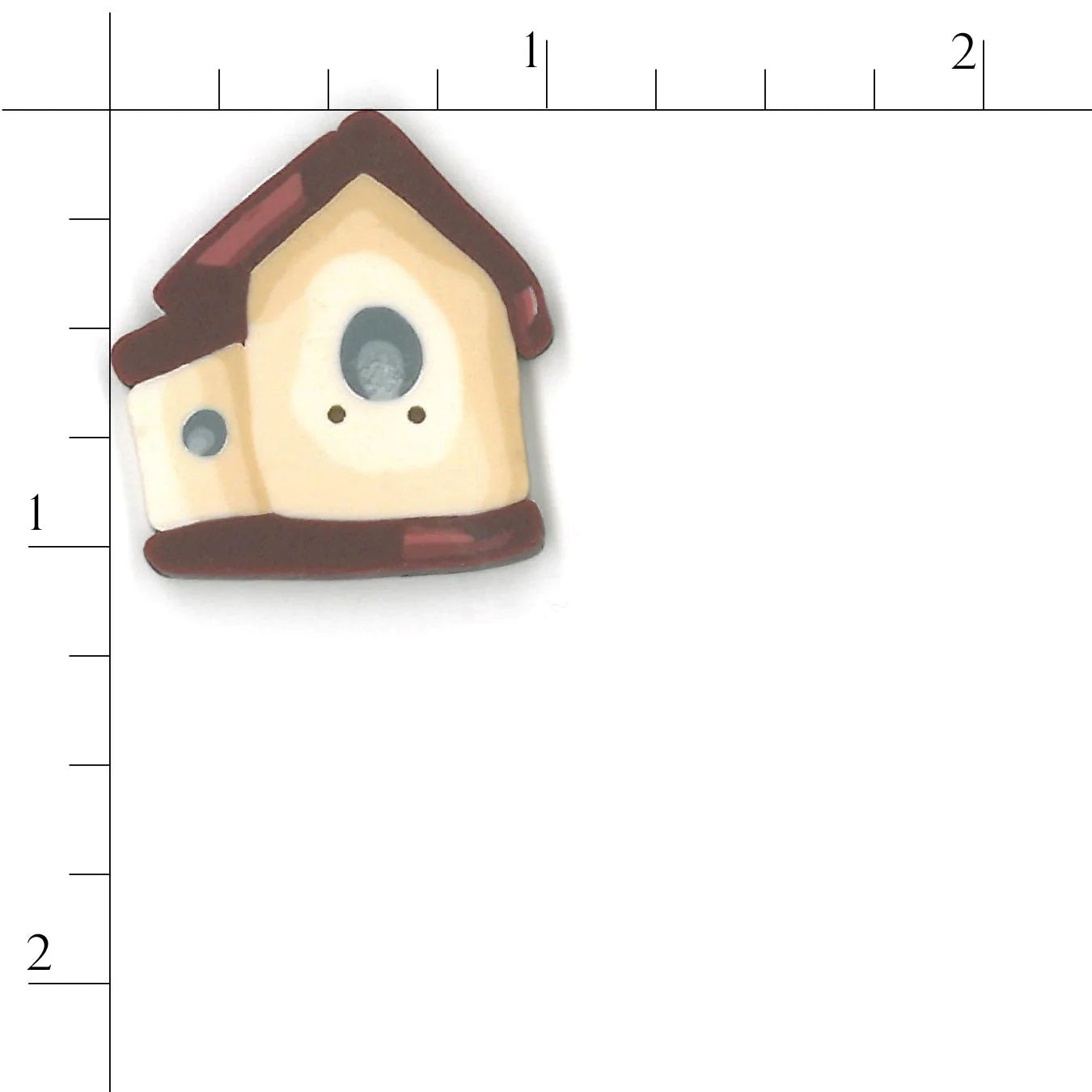 Red Roof Birdhouse NH1005 Buttons