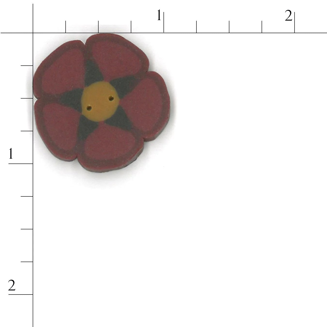 William's Red Flower NH1075 Buttons