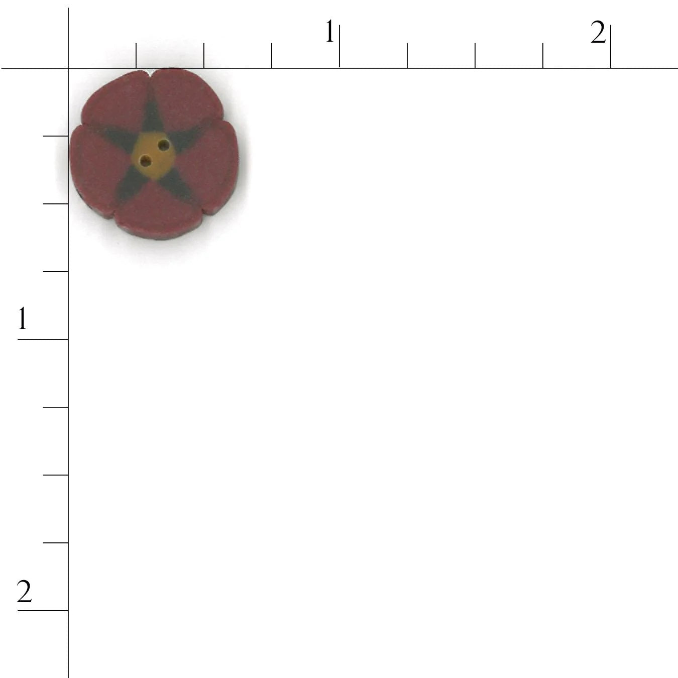 William's Red Flower NH1075 Buttons